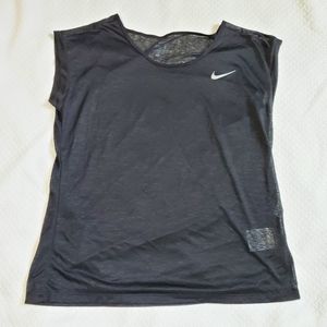 Nike Sheer Running Top Black Size Medium NWT